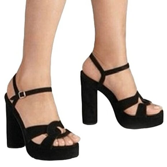 Coach Black Ankle Strap Heels - Picture 9 of 12
